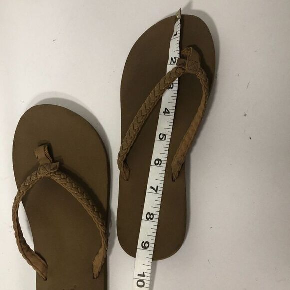 FLOJOS Sandals Women's Size 6.5 Brown Braided Flip Flop Thong - Picture 7 of 10